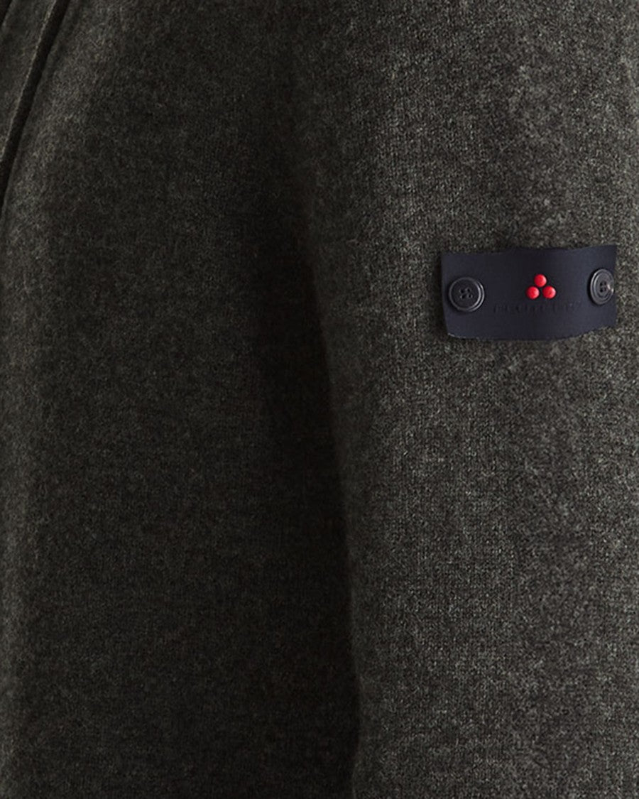 Peuterey Drawstring Hooded Wool-Yak Knit Hoodie