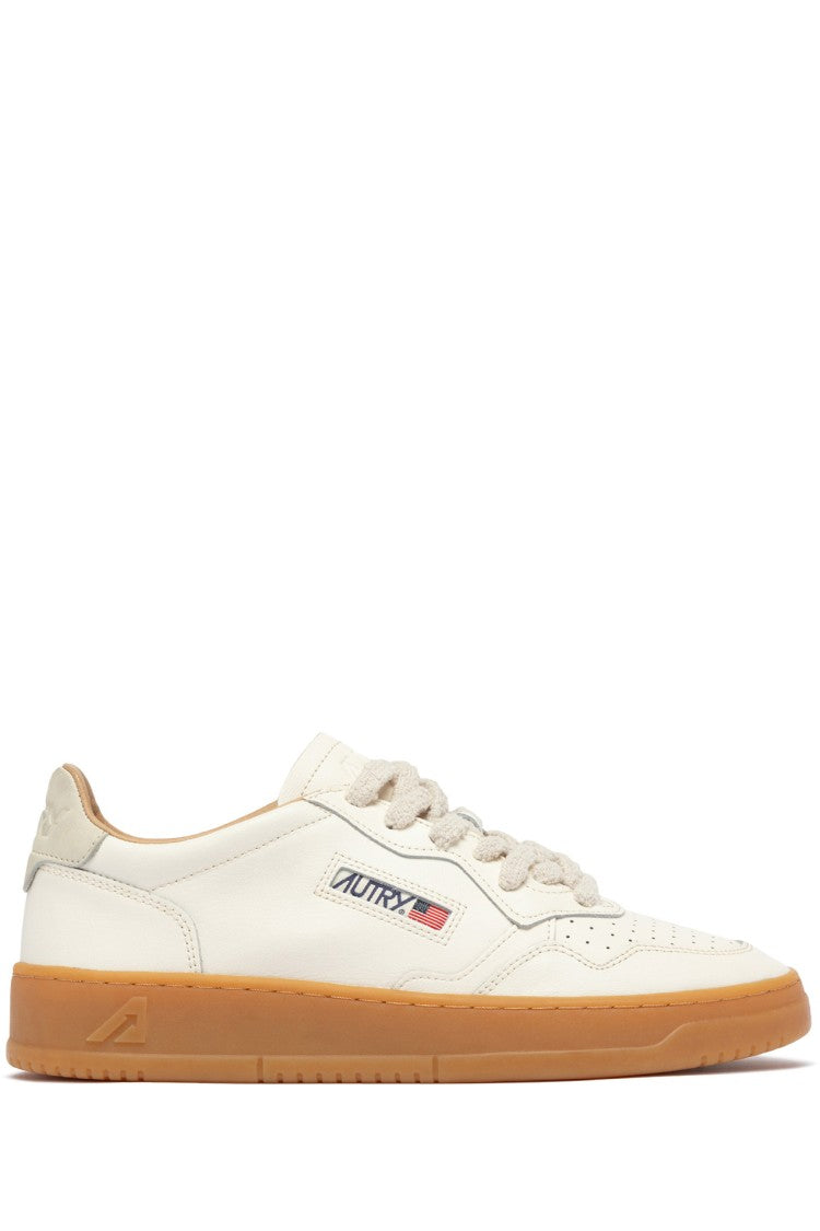 Autry White Medalist Leather Sneakers