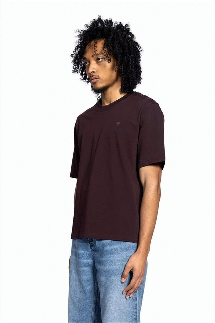 Ami Paris Boxy-Fit Short-Sleeved T-Shirt With Embroidered Logo