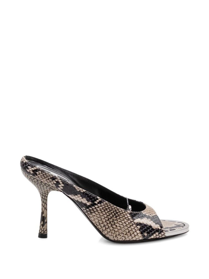 Diesel Silk And Nylon Blend Strappy Sandals