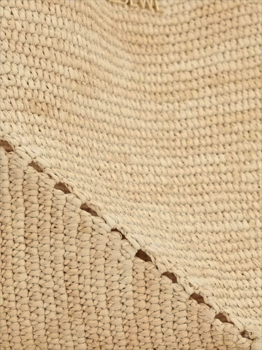 Loewe Geometric Raffia Tote Bag With Contrasting Leather Handles