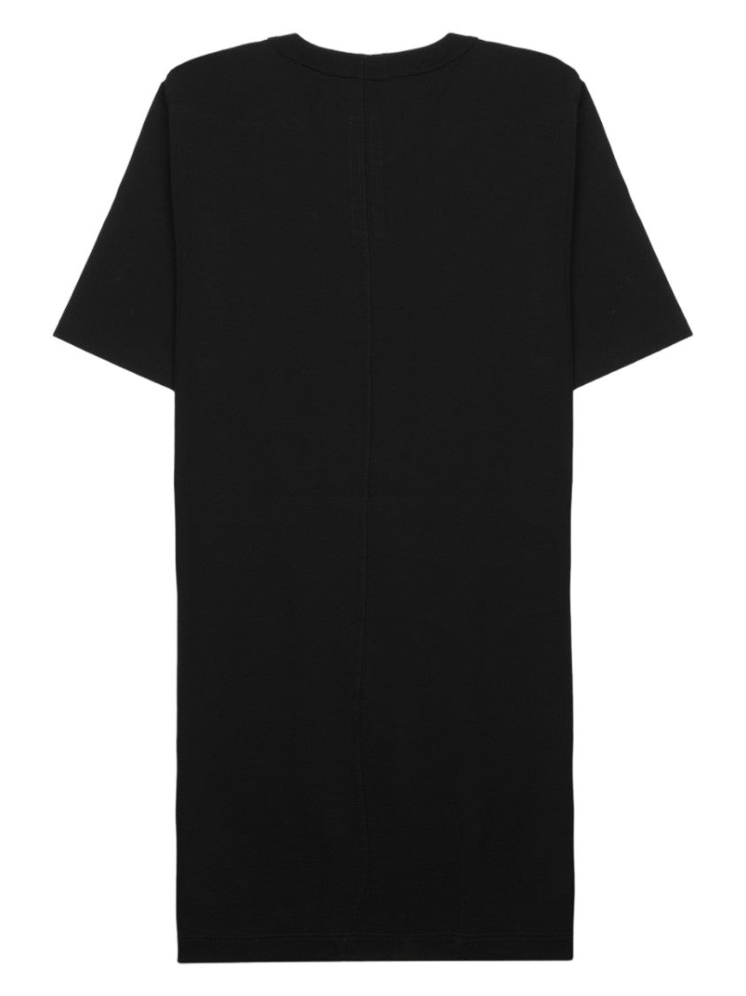 Rick Owens Level T Plain Minimalist Black Cotton T-Shirt