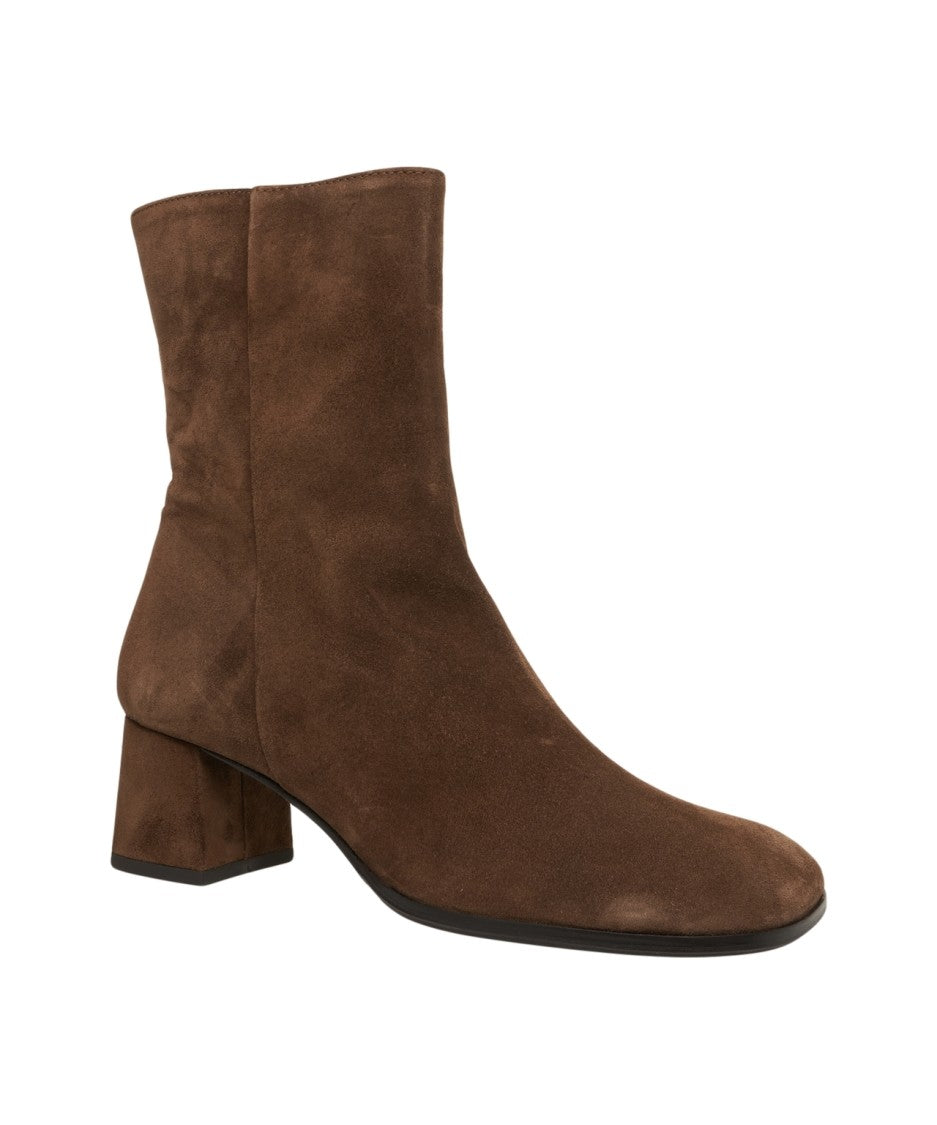Billi Bi Suede Ankle Boots With Block Heel