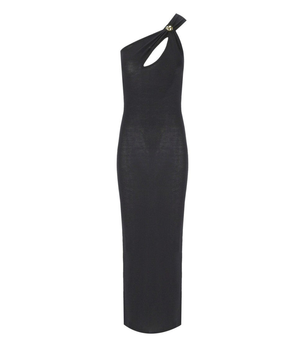 Federica Tosi Black Cut-Out Knitted Dress