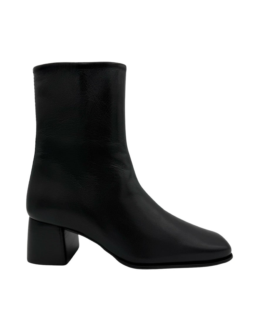 Filippa K Smooth Leather Ankle Boots With Squared Toe
