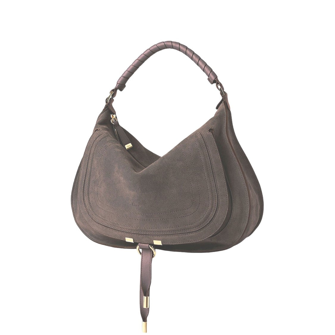 Chloé Suede Crescent Bag With Tassel Accents