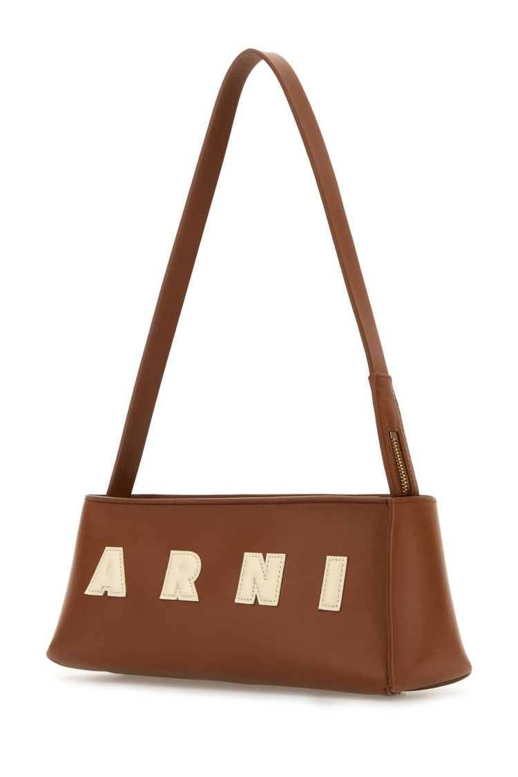 Marni Caramel Leather Shoulder Bag