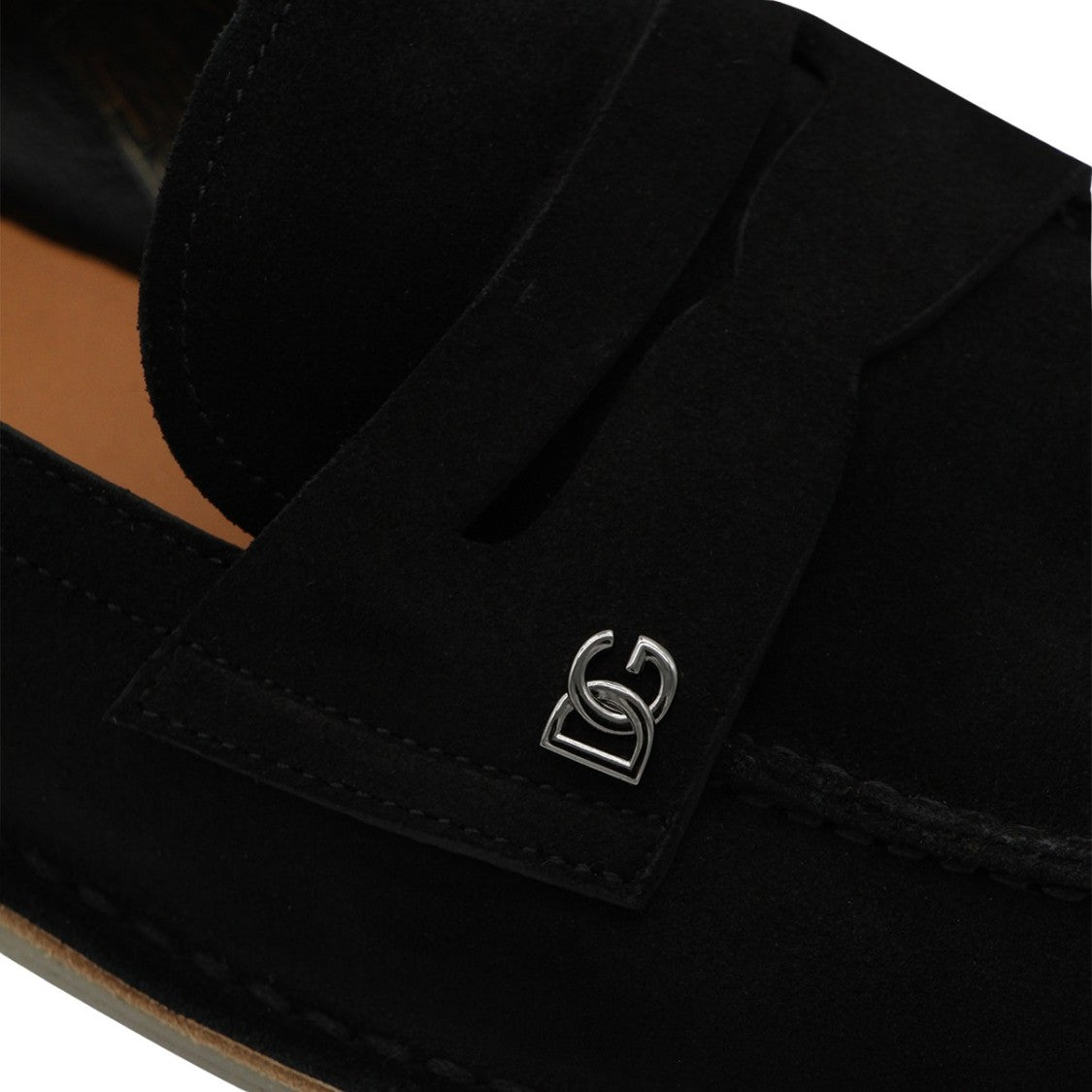 Dolce & Gabbana Elegant Black Suede Loafers