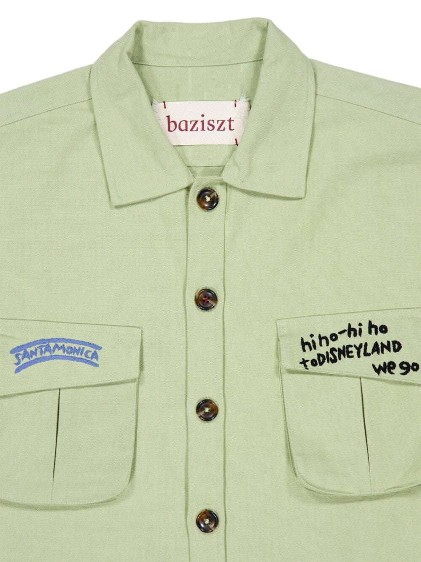 Baziszt Light Green Hand-Stitched Pasadena Jacket