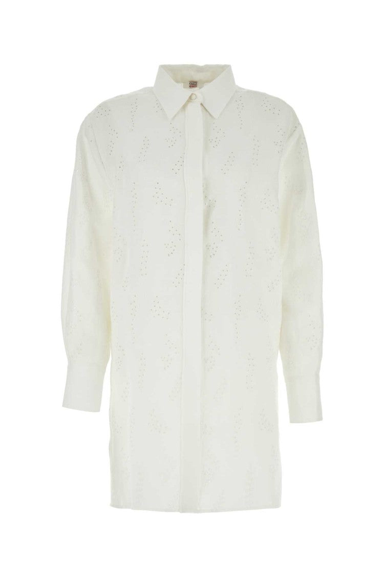 Chloé White Linen Oversize Shirt