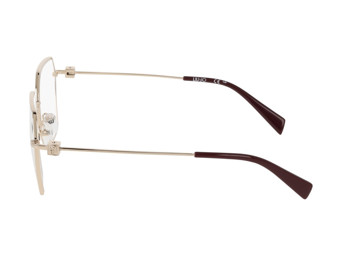 Liu Jo Lj2178 Gold Oversized Geometric Frame Eyeglasses