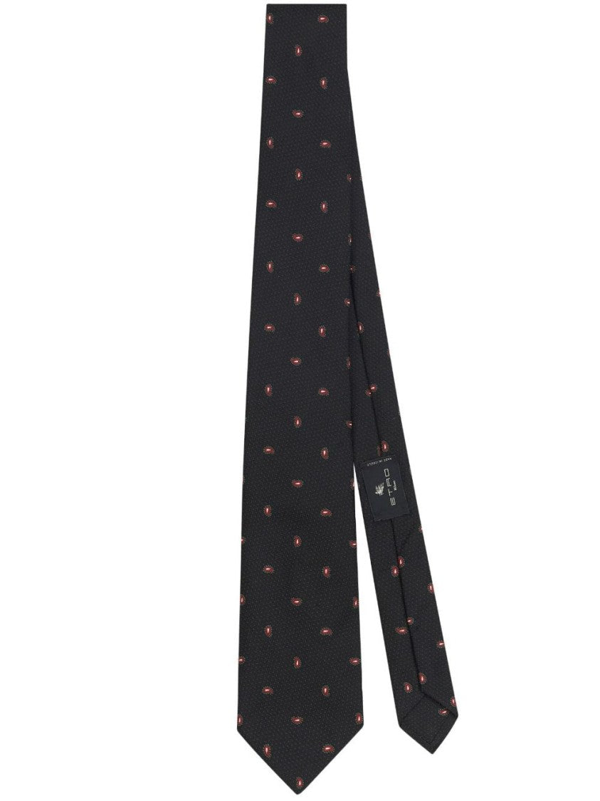 Etro Pointed Tip Silk Tie With Classic Design