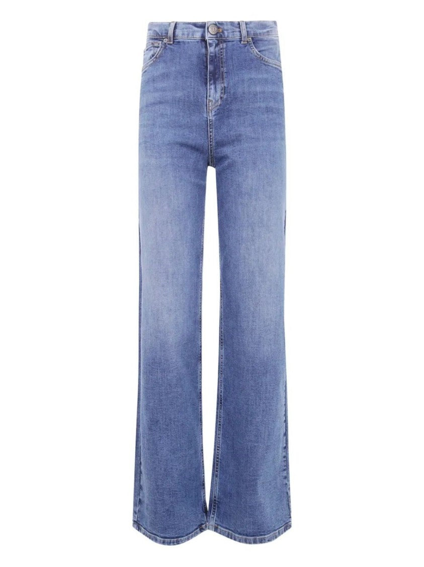 Twin-Set Classic High-Waisted Straight Leg Jeans