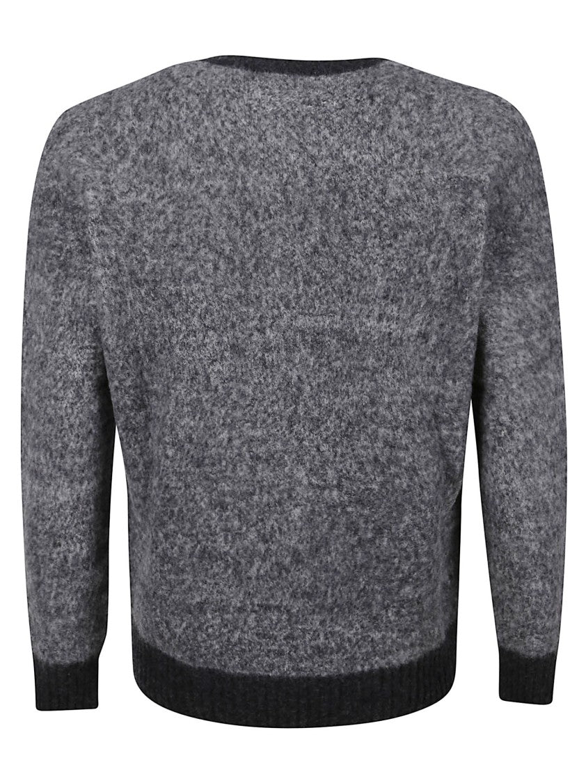 Drumohr Textured Knit Sweater With Classic Crew Neckline