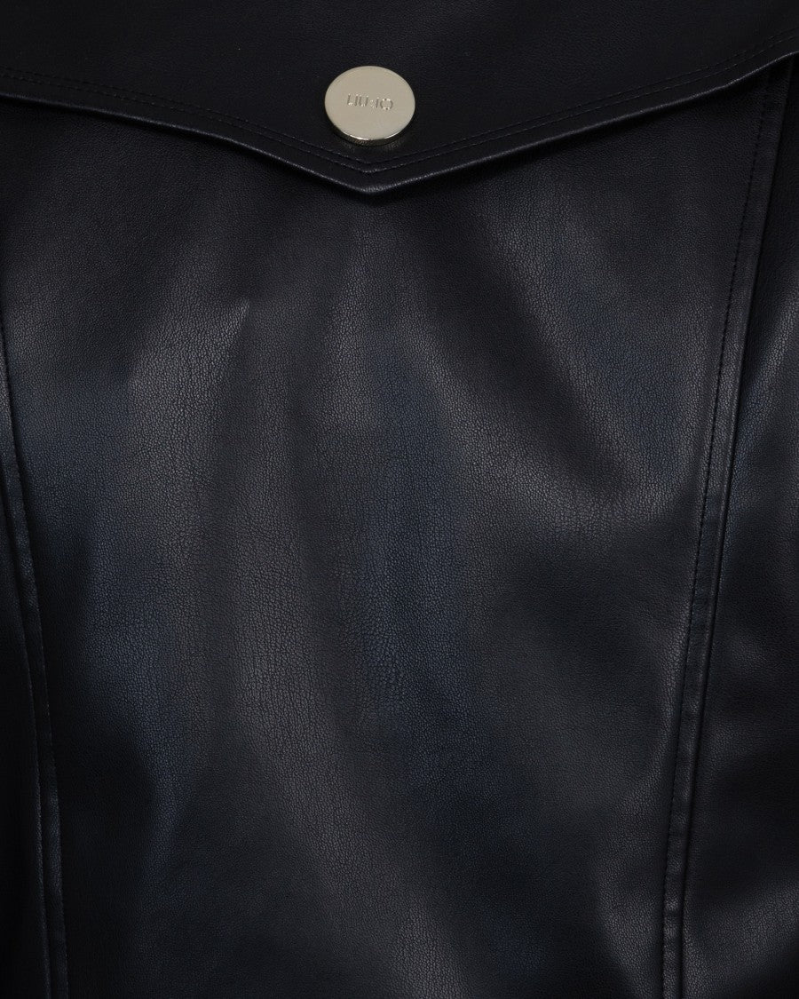 Liu Jo Black Coated Fabric Jacket