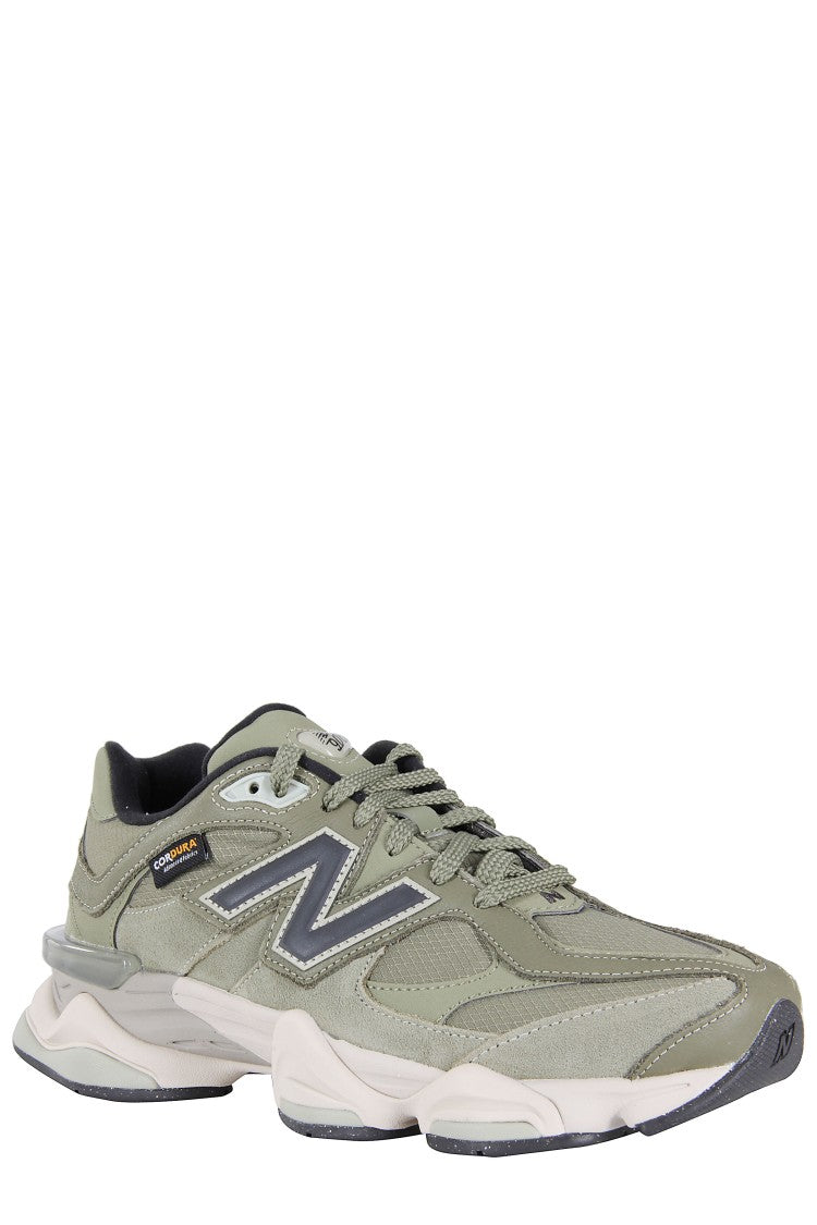 New Balance Olive Green Mesh And Suede Sneakers