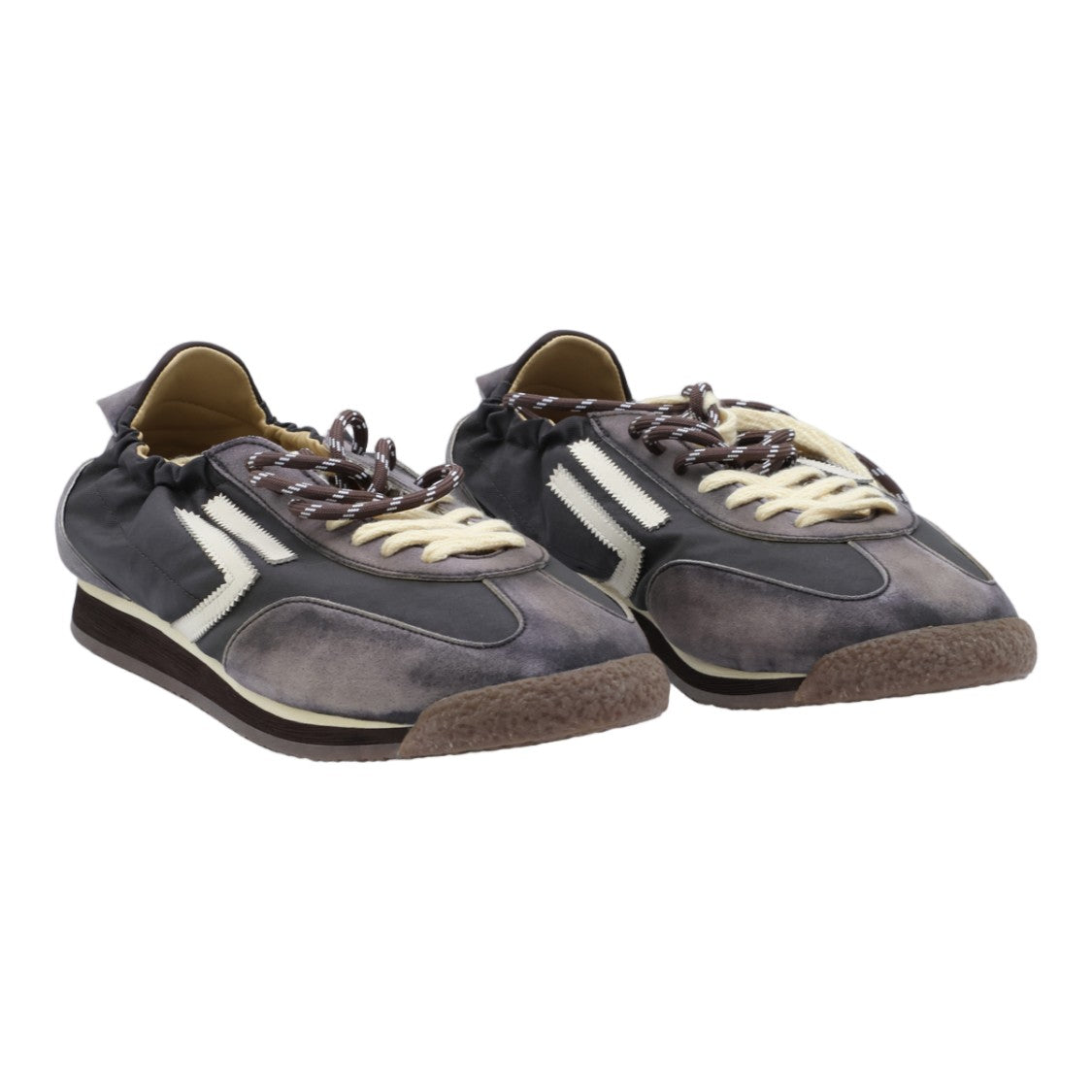 Puraai Textured Zigzag Low-Profile Sneakers
