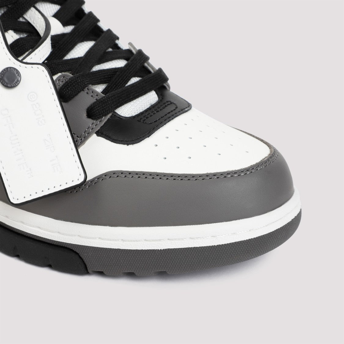 Off-White Out Of Office Dark Grey Leather Sneakers