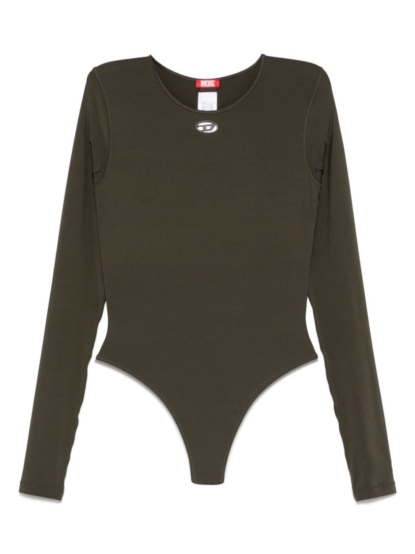 Diesel Fitted Green Long-Sleeve Top