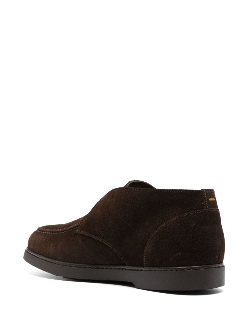 Doucal's Brown Ankle Boots With Smooth Leather Finish