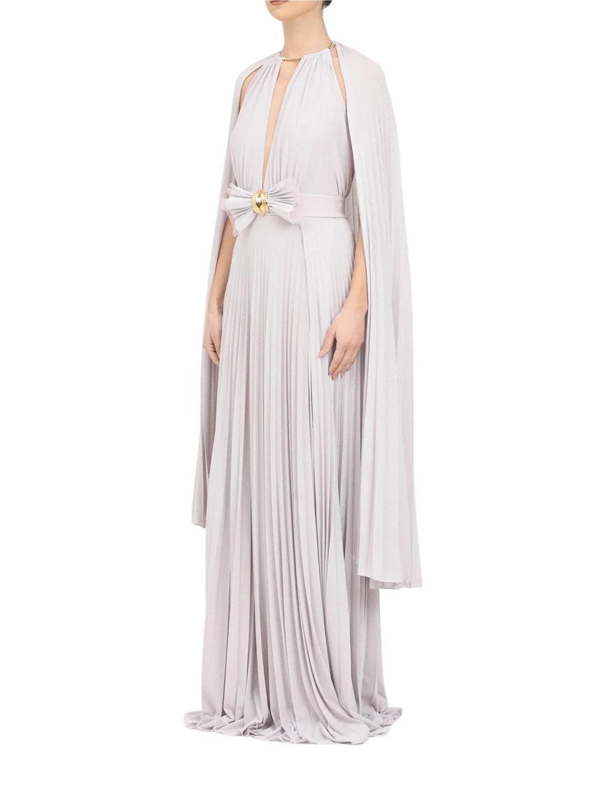 Elisabetta Franchi Pink Viscose Polyester Polyamide Maxi Dress