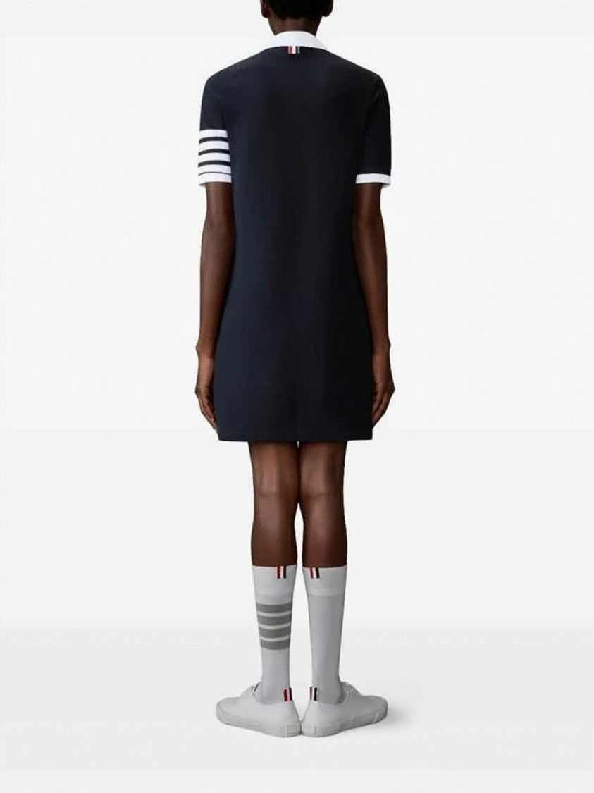 Thom Browne Polo-Detailed Black Mini Dress