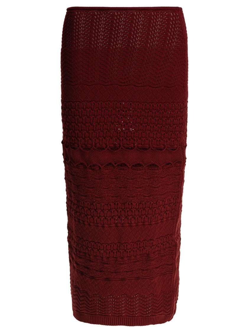 Elie Saab Cut-Out Knit Skirt