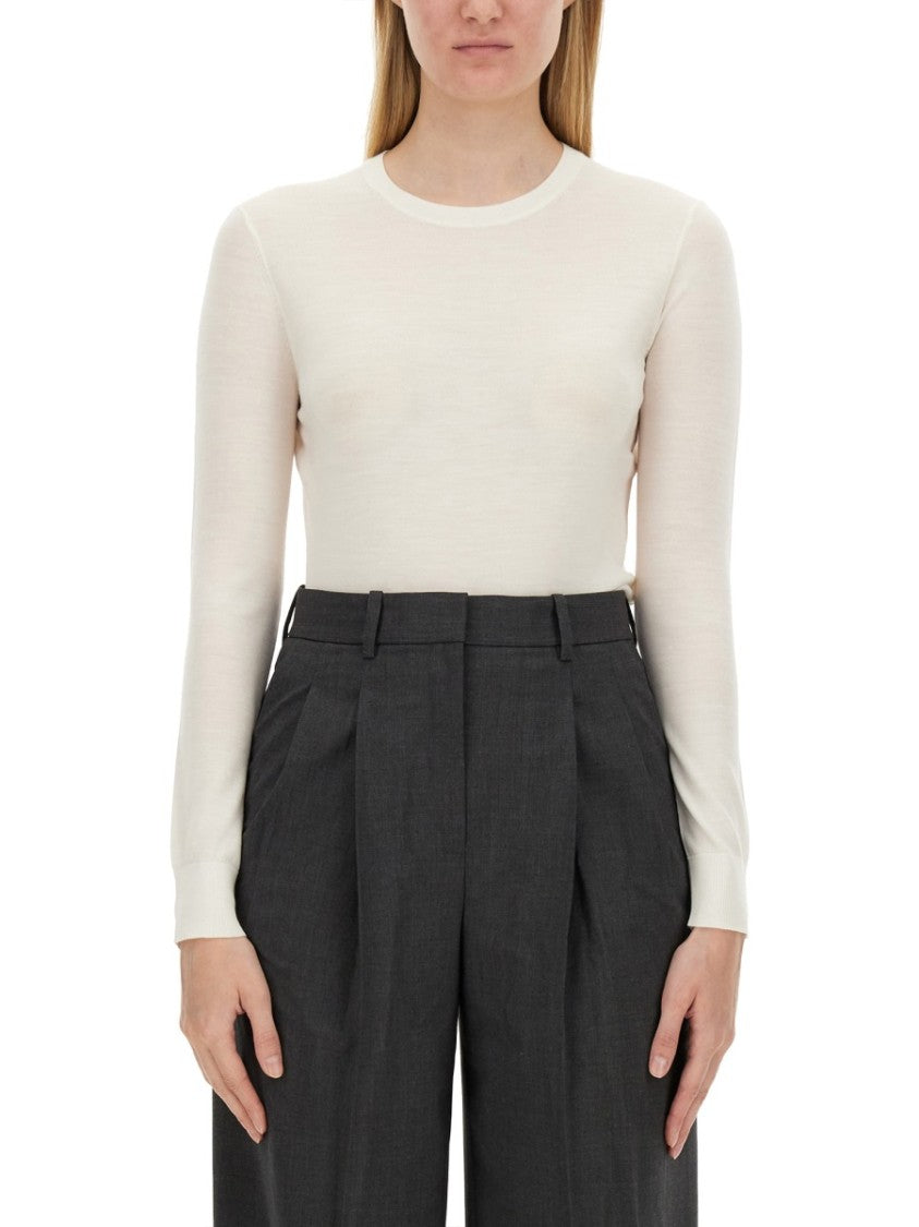 Theory Slim Fit Wool Long-Sleeve Top