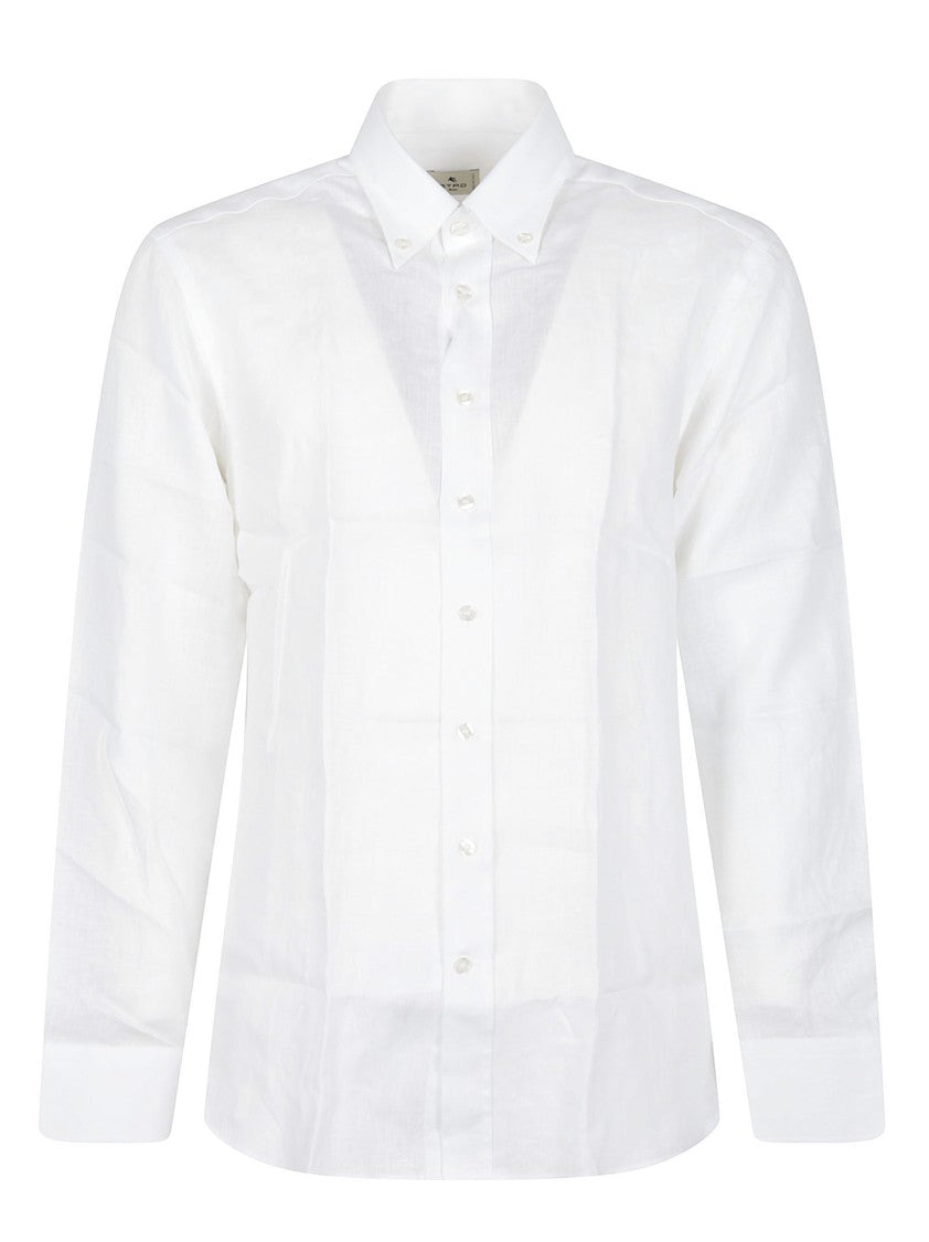 Etro Roma Long-Sleeve Linen Shirt