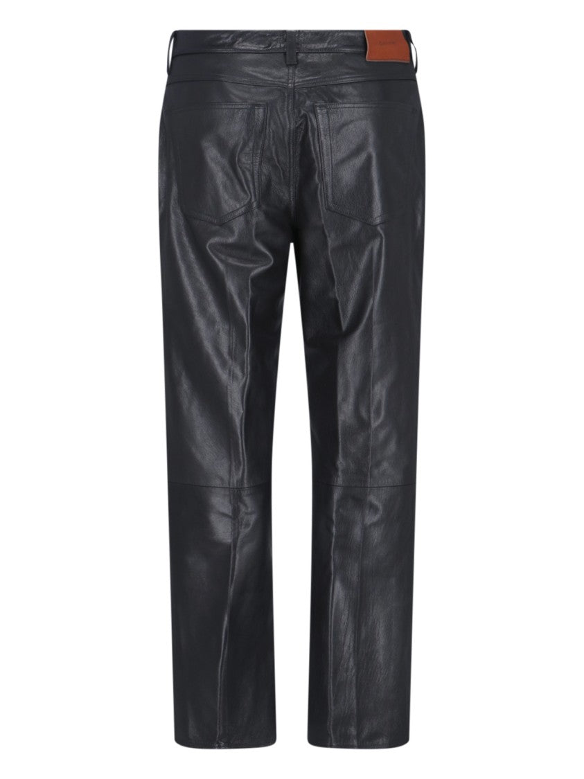 Calvin Klein Goat Leather Pants – Black