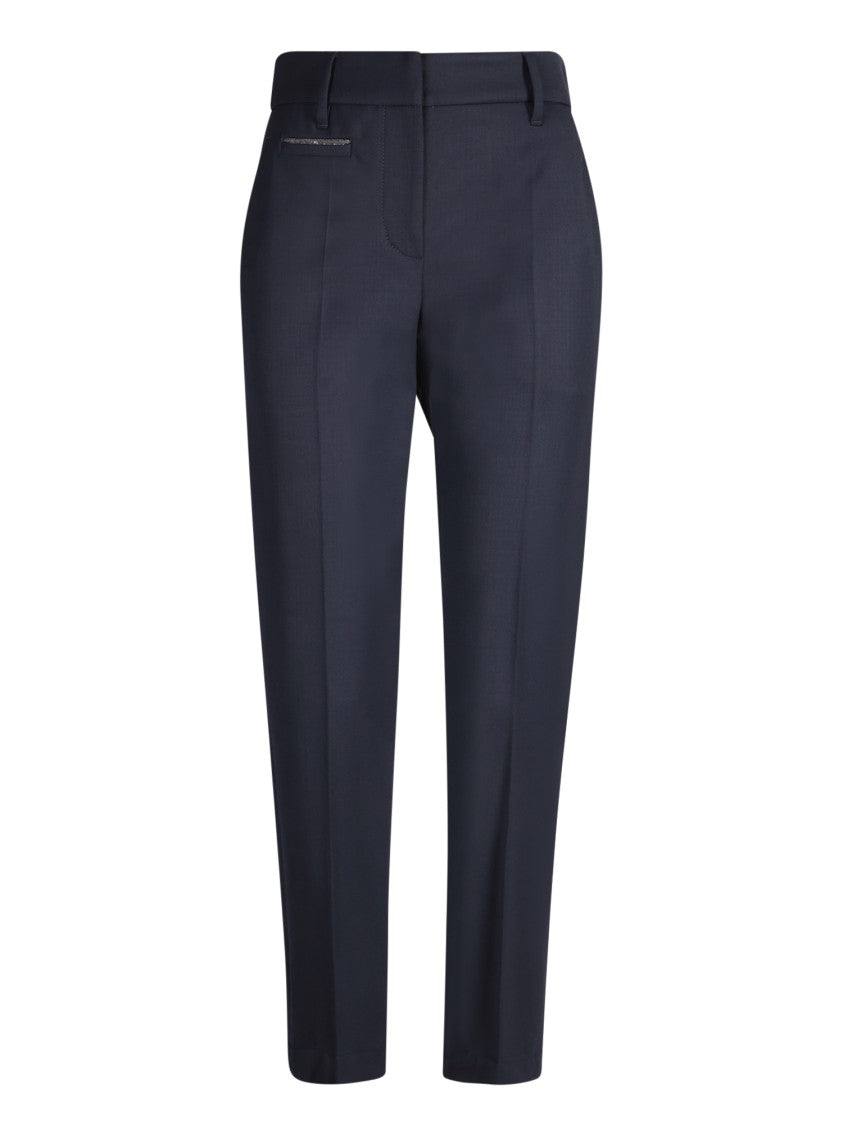 Brunello Cucinelli Blue Slim Trousers
