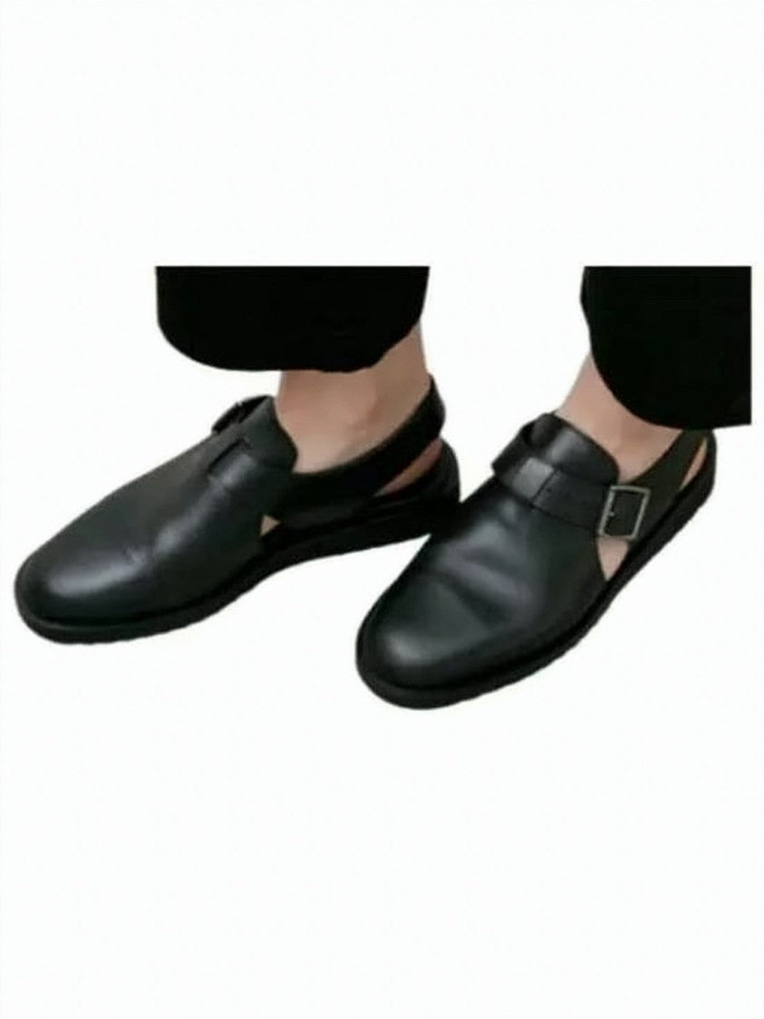 Paraboot Leather Sandals With Closed Toe Design