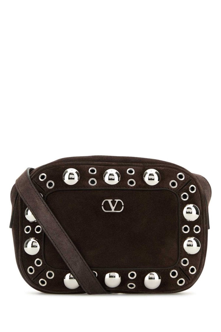 Valentino Garavani Brown Suede Nellcôte Crossbody Bag