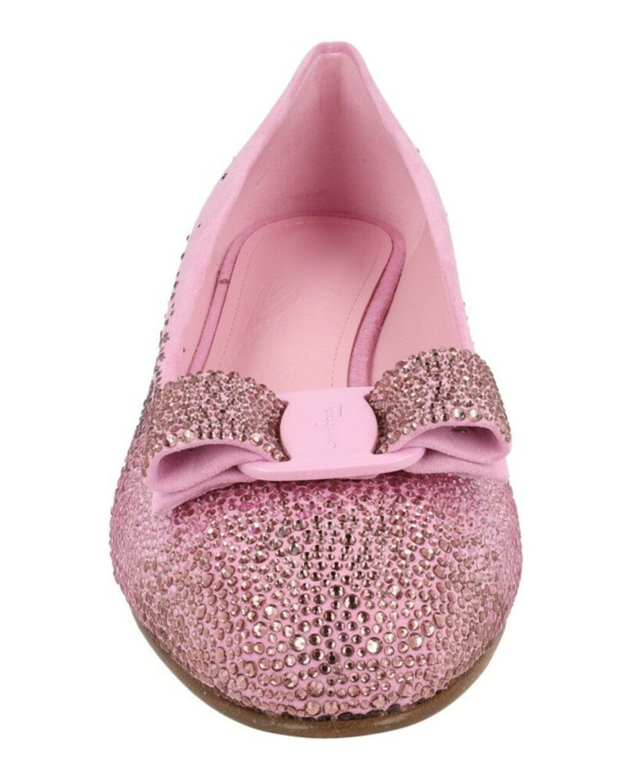 Ferragamo Vara Crystal-Embellished Pumps