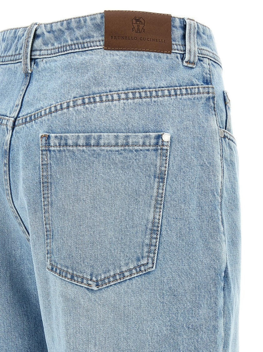 Brunello Cucinelli High-Waisted Cotton Denim Jeans