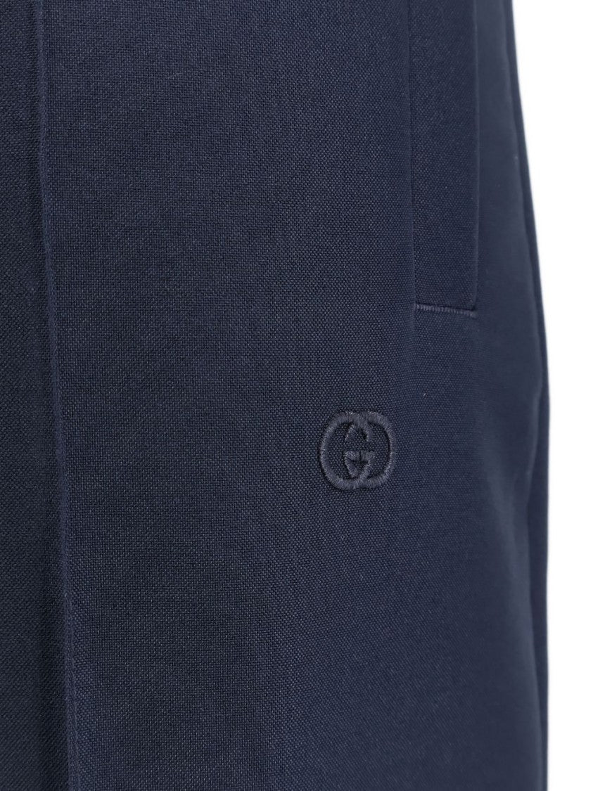 Gucci Tailored Straight-Leg Trousers With Distinctive Waistband Detail