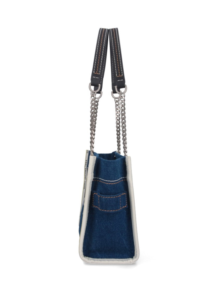 Marc Jacobs Small Tote Bag "The Denim Chain" – Blue