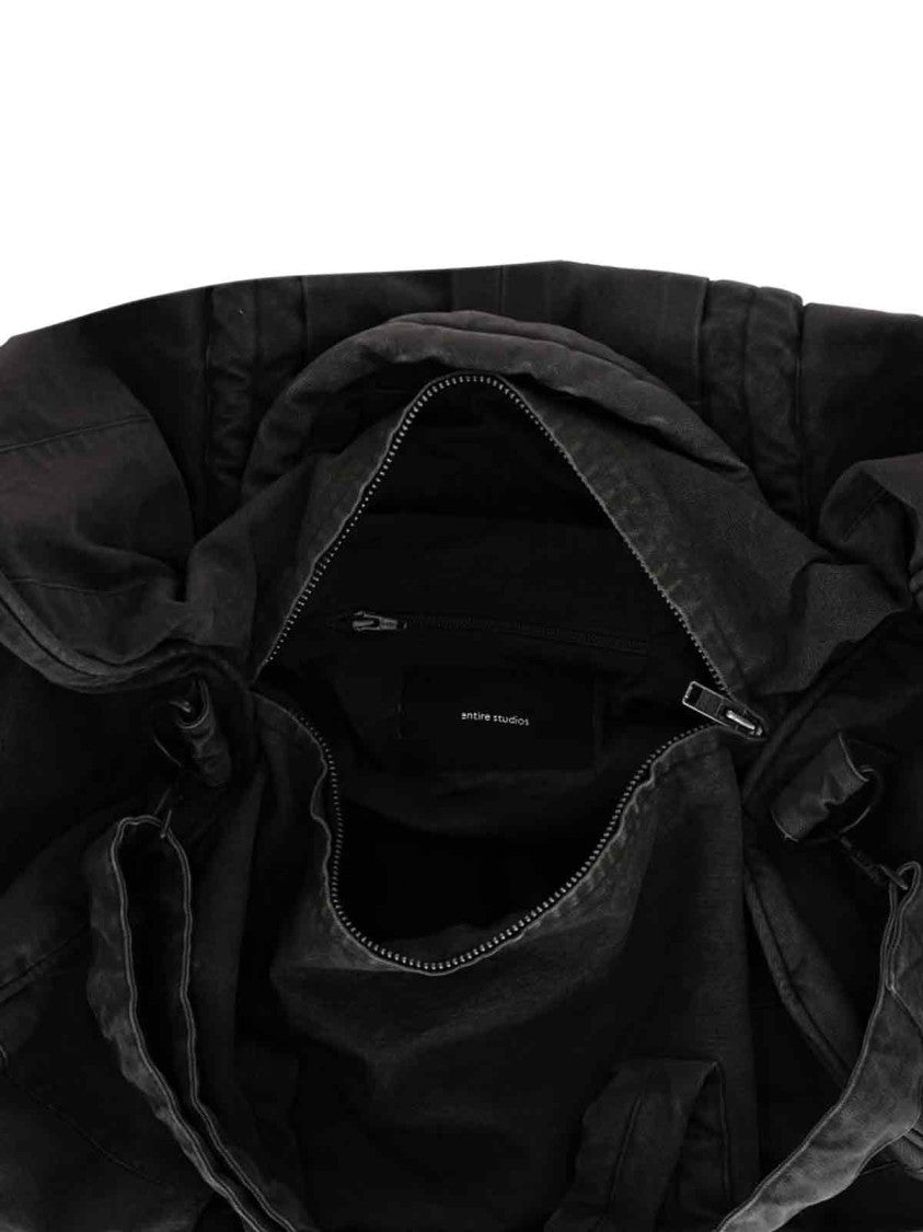 Entire Studios Classic Black Cotton Duffel Bag