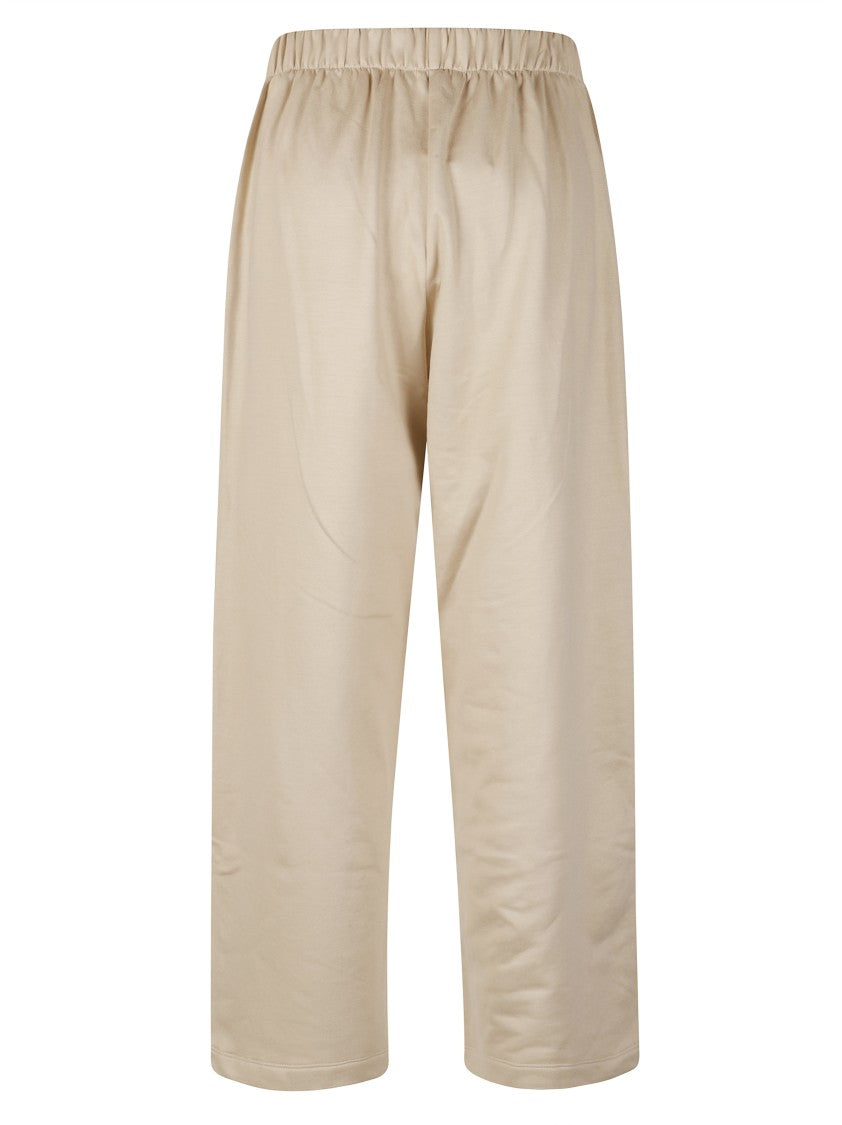 Max Mara Cropped Grey Trousers With Elastic Waistband