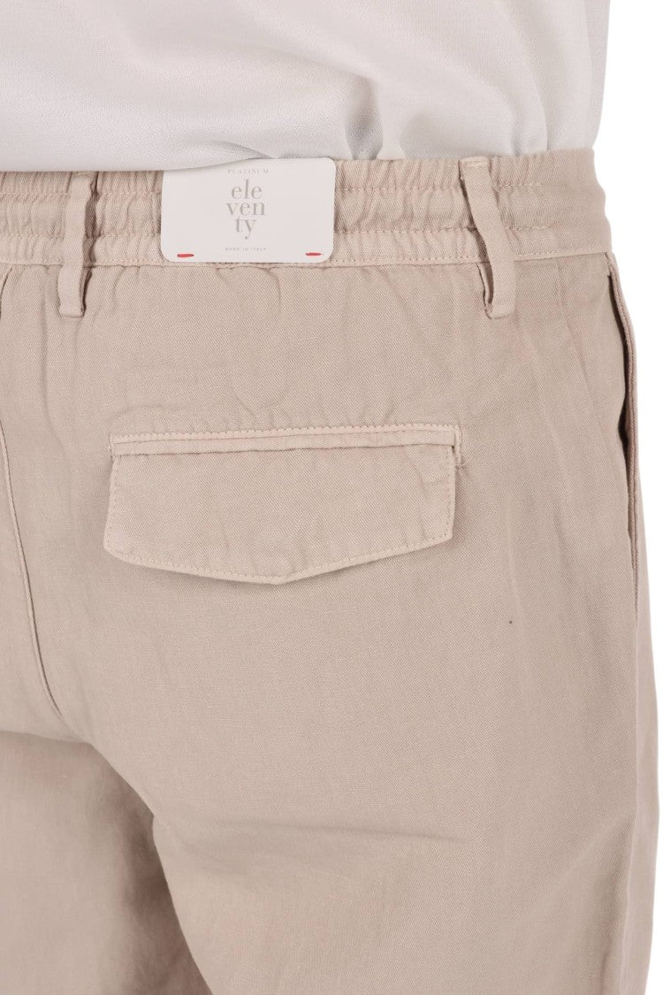 Eleventy Jogger Cotton-Linen Denim Shorts