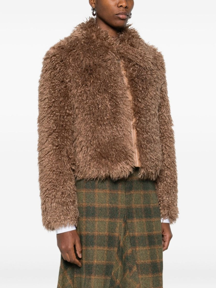 Stand Studio Plush Faux Fur Short Coat