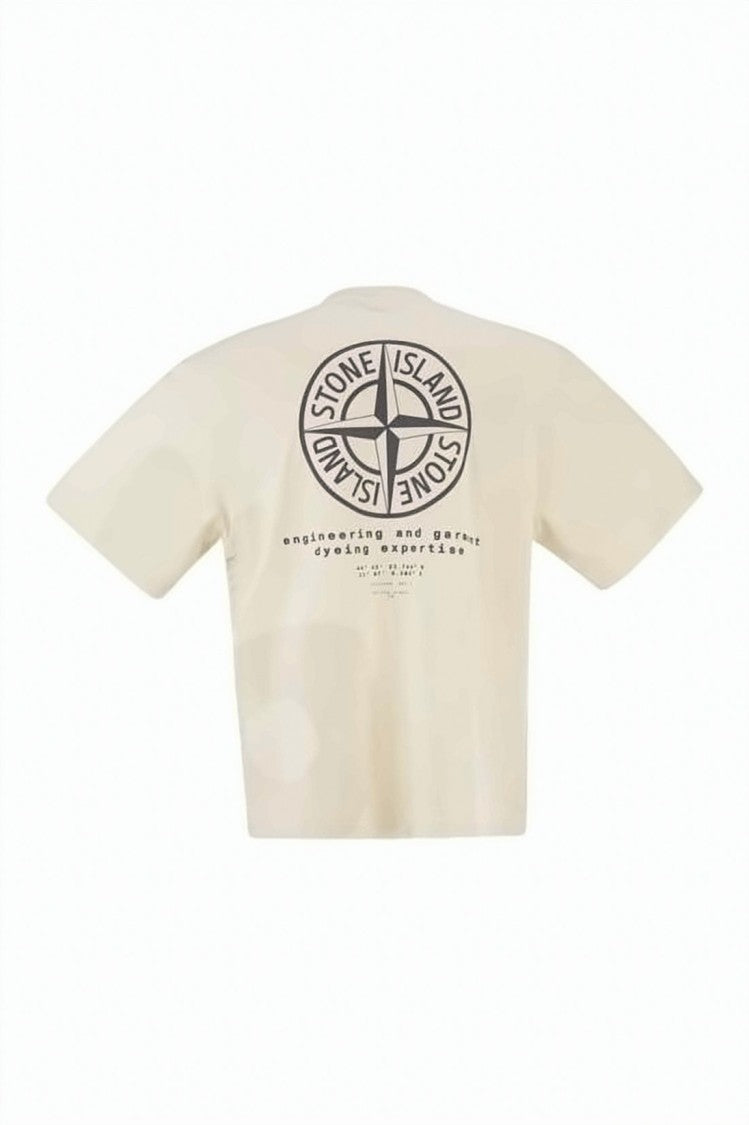 Stone Island Relaxed Fit Short-Sleeve T-Shirt With Subtle Camo Pattern
