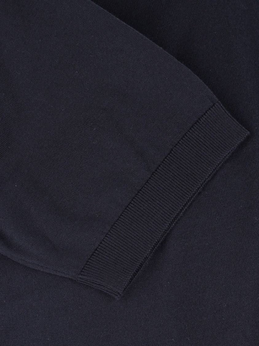 John Smedley Navy Blue Sea Island Cotton T-Shirt