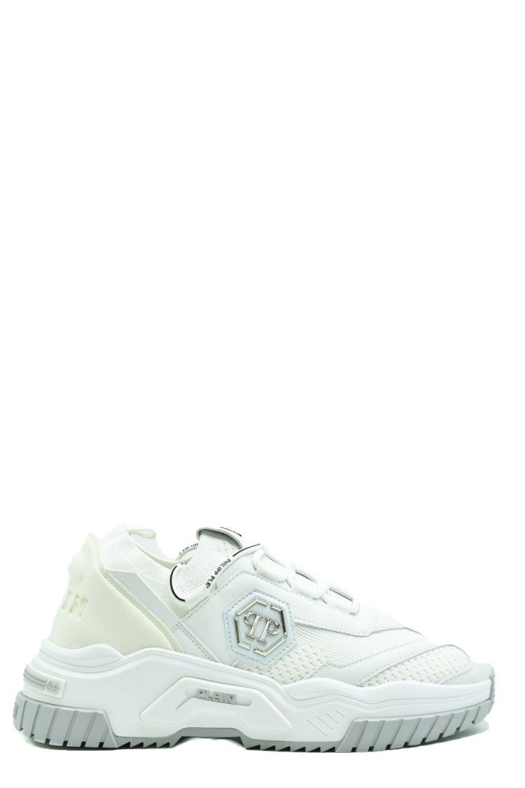 Philipp Plein White Lace-Up Sneakers