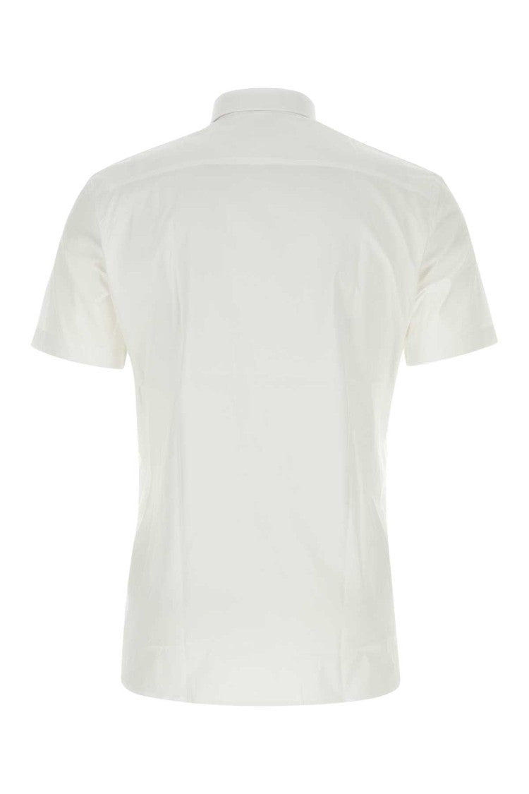 Burberry White Stretch Poplin Shirt