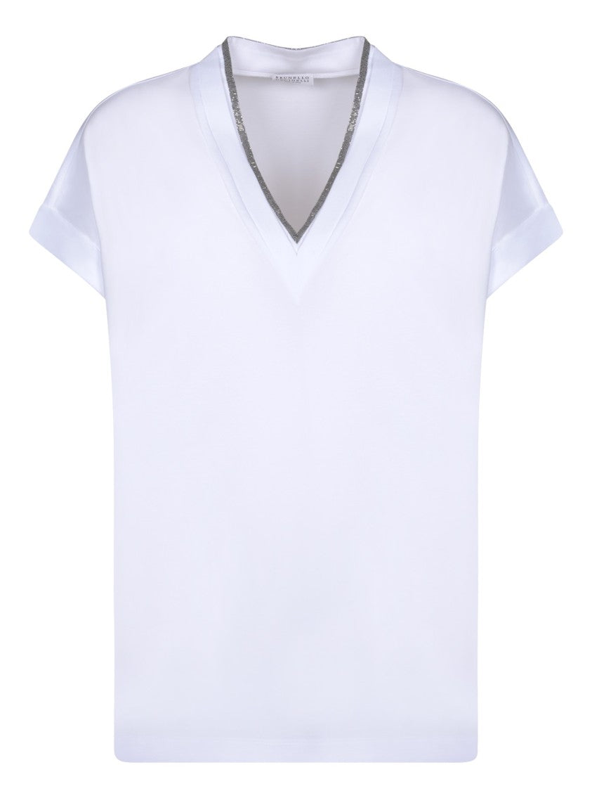 Brunello Cucinelli White Cotton T-Shirt