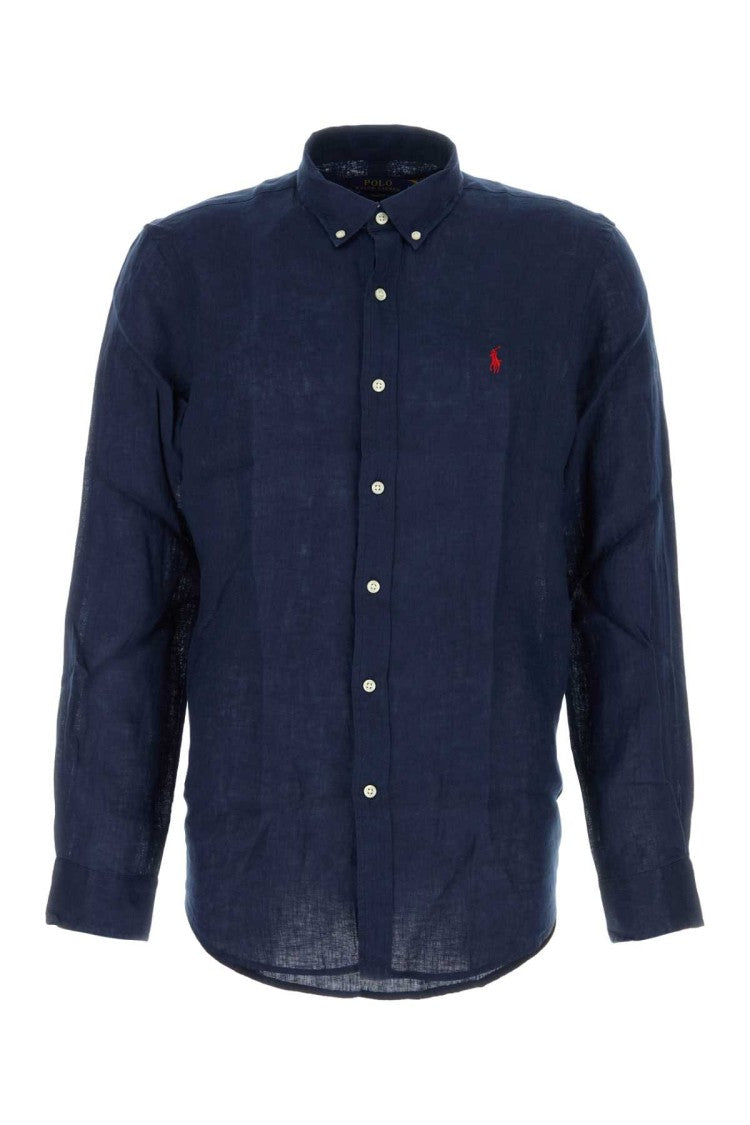 Polo Ralph Lauren Navy Blue Linen Shirt