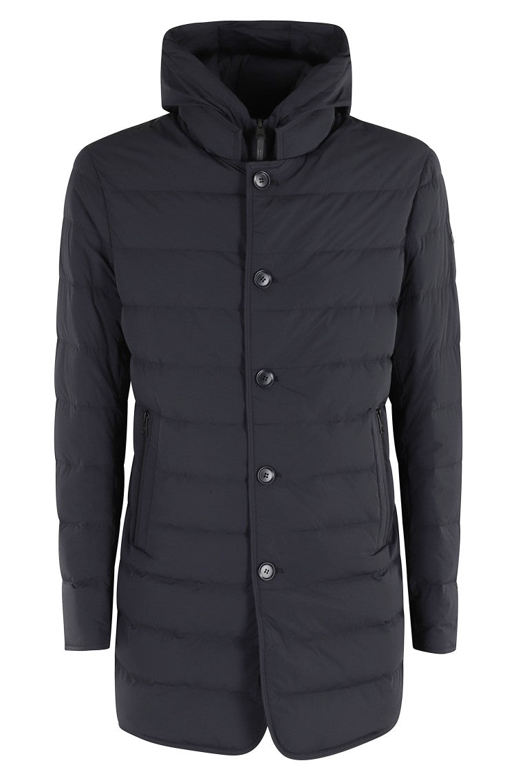 Duno Hooded Down Jacket With Quilted Design