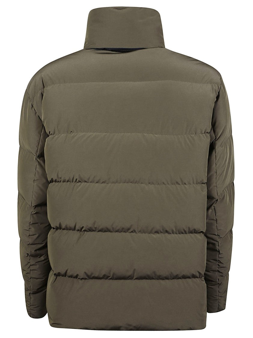 Fay Quilted Brown High-Stand Collar Padded Down Jacket