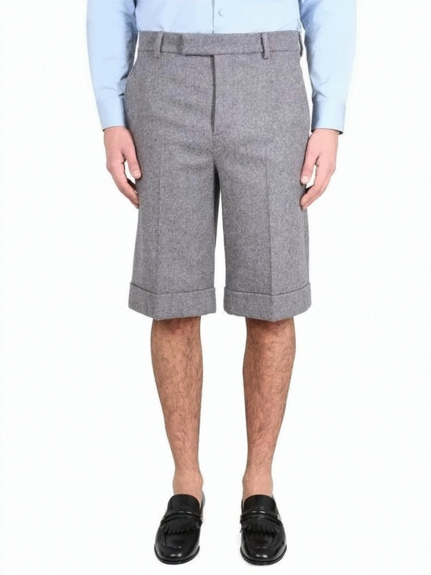 Gucci Structured Mid-Thigh Shorts In Wool-Cashmere Blend
